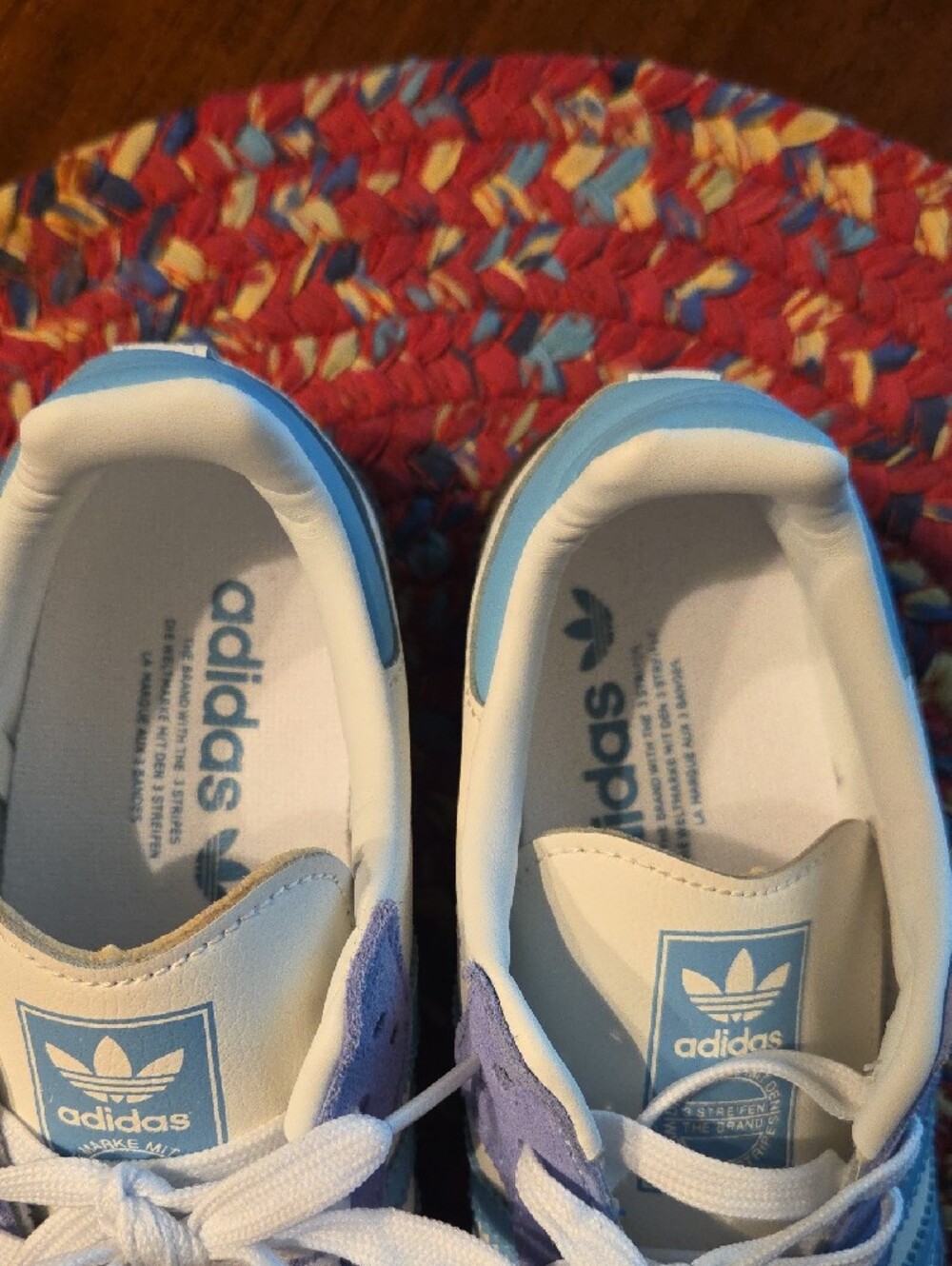 adidas Lavender and White Heart Accent Sneakers - Picture 2 of 7